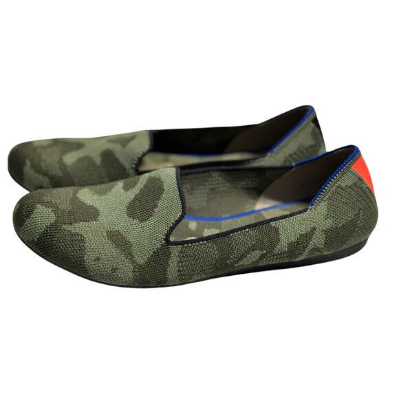 Rothy's The Loafer Olive Camo Camouflage Shoes Size 7 - Picture 1 of 8